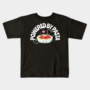 powered by pasta Kids T-Shirt